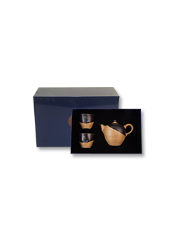 云山传奇竹编黑色茶具